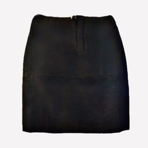 Chadwicks of Boston Black Leather Mini Skirt Womens 4P NWT